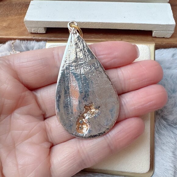 Abalone Sea Life & Freshwater Pearl Pendant Long Necklace with Starfish Charm - Picture 4 of 4